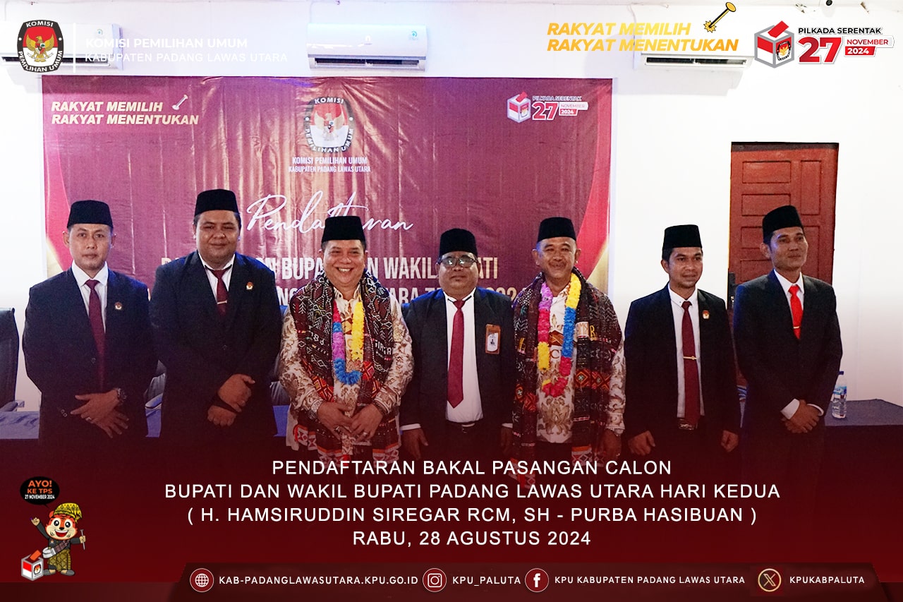 pendaftaran Bapaslon   H. Hamsiruddin Siregar RCM, SH - Purba Hasibuan